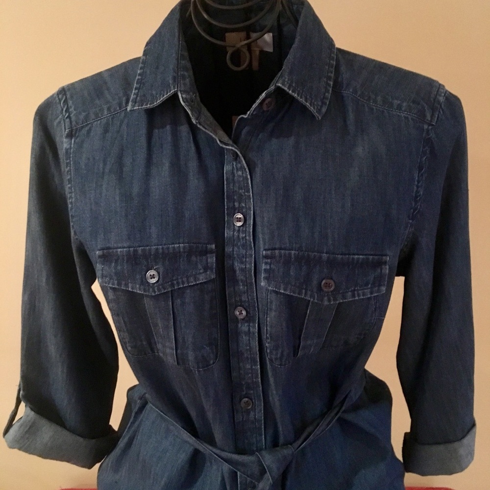 Button Down Blue Jean Dress